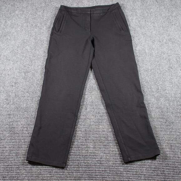 Lululemon Pants Womens 4 Black Straight Leg Cropped Zip Fly Tencel Blend - Picture 2 of 8